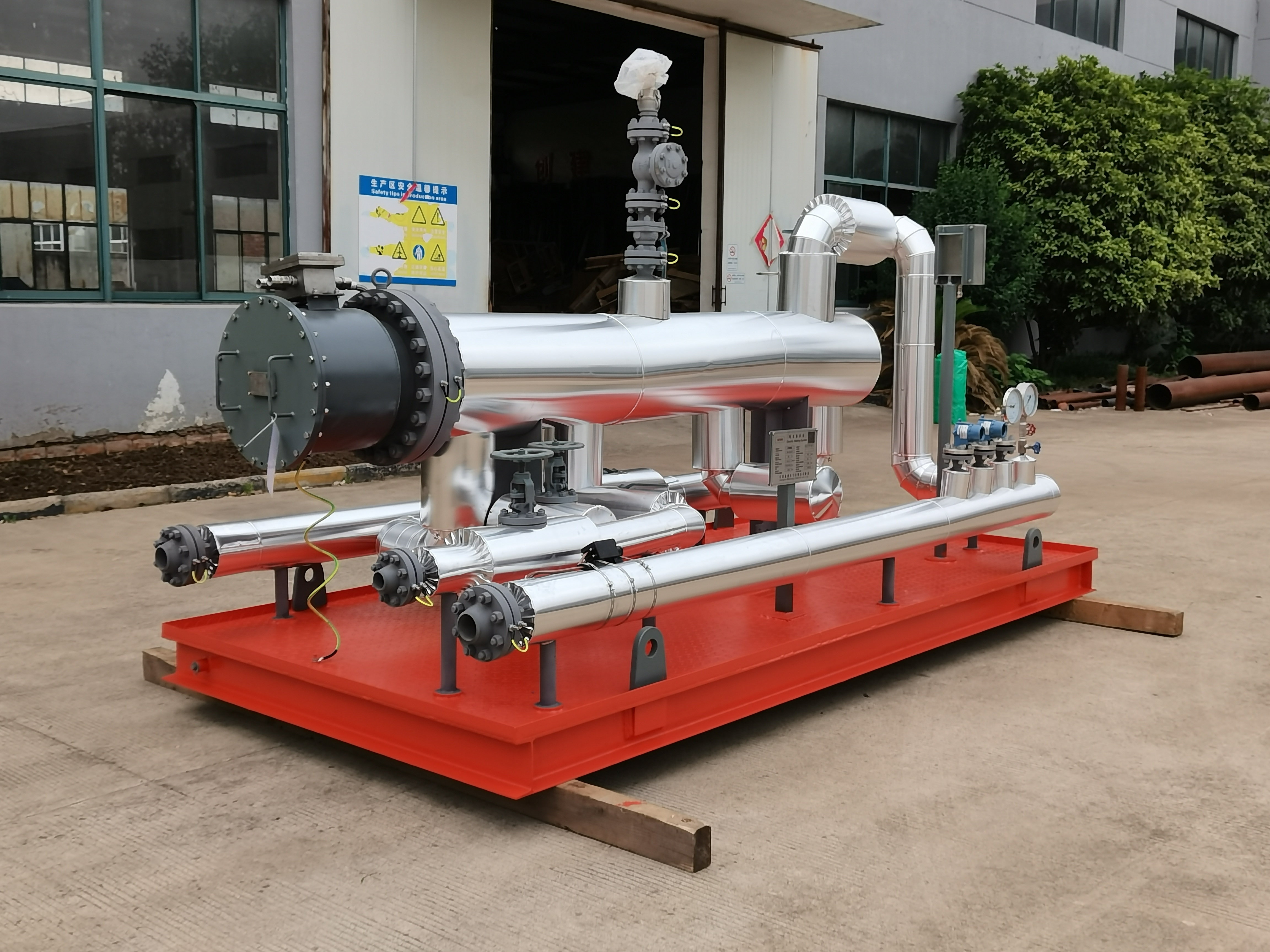 Skid immersion heater